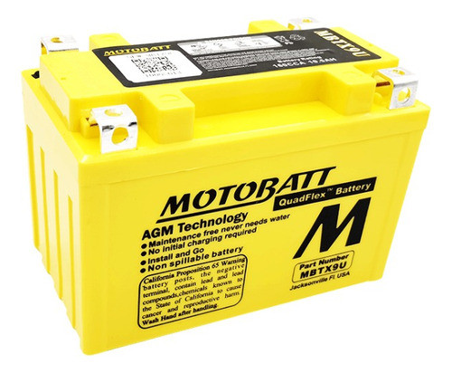 Bateria Moto Mbtx9u Quadflex Motobatt Usa 0