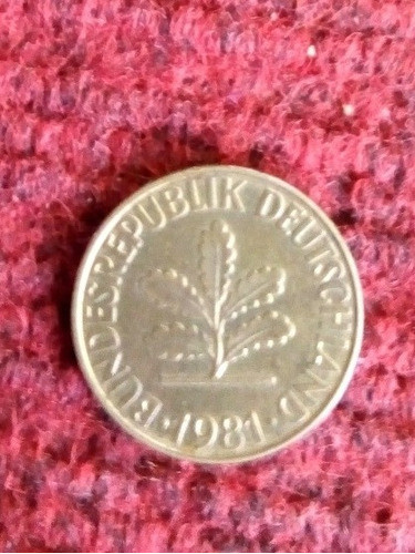 Moneda Alemana 10 Pfennig 1981 0