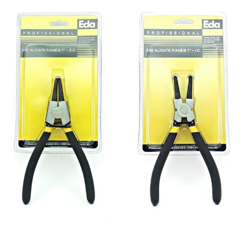Alicate Para Aneis 7'' Interno/externo Curvo Eda 0