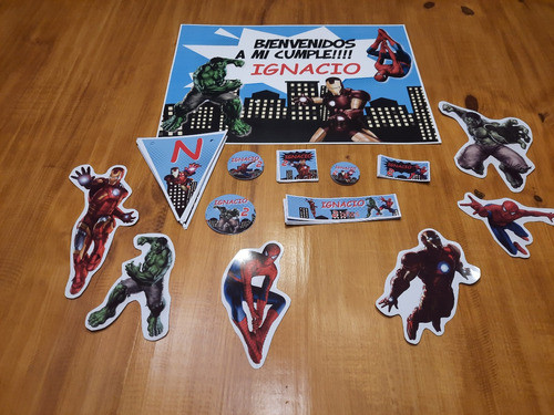 Vengadores Kit Cumpleaños Impreso Y Cortado 1