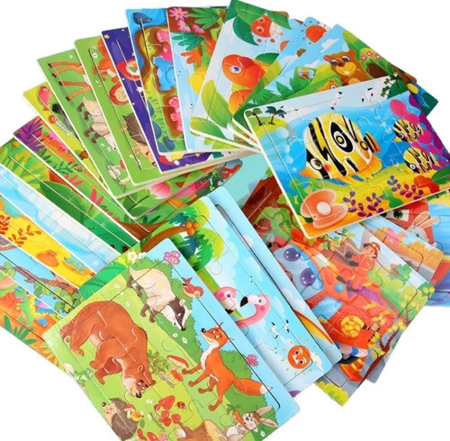 40 Rompecabezas Puzzles Para Souvenir Juguete Piñata 0