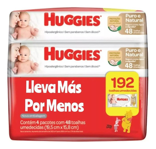 Huggies Toalla Húmeda Pure Care X 192 Unidades 0