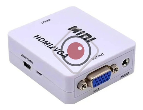 Conversor Video Adaptador Hdmi A Vga Audio 1080p Full Hd 0