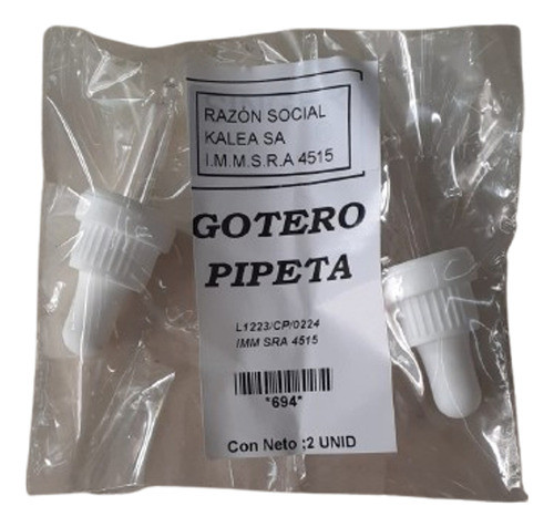 Gotero Pipeta 2 Unidades 0