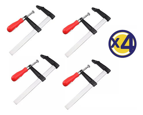 Set X4 Prensa Rey O Sargento Tipo F 50 X 150 Mm Carpintero 1