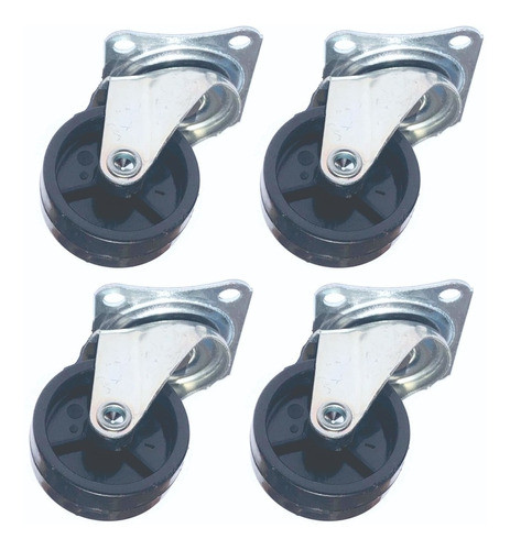 Rueda Giratoria Plastica 35mm Muebles 20kg Ruleman X 4 Unid 0