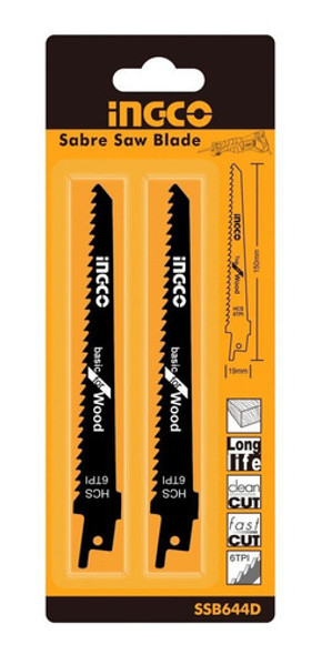 Hojas P/sierra Sable Madera X8 Uni Ingco - Ynter Industrial 0