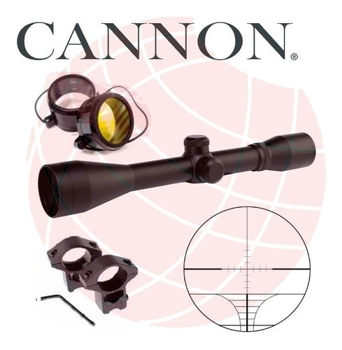 Mira Cannon Telescopica 6x40 Premium  Anillas Y Cubrelentes 1