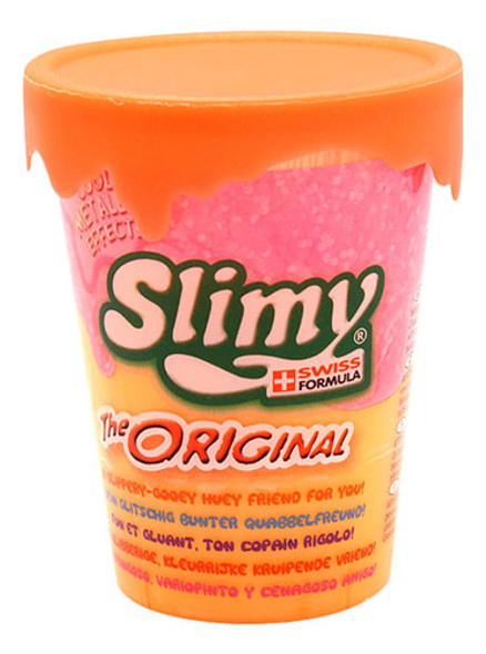 Slimy Slime The Original 80gr Efecto Metalico Naranja 1