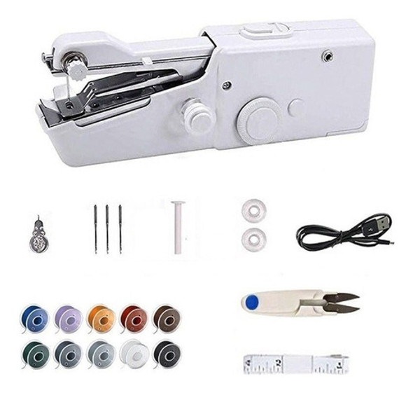 Mini Máquina De Costura Portátil De Mão Doméstica Elétrica 0
