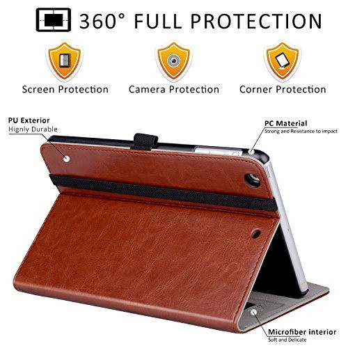 Funda Ztotop Para iPad Mini 1/2/3, Funda Protectora De Cuero 1