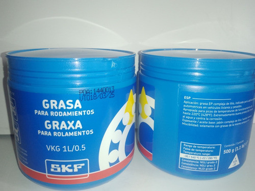 Grasa Skf 500g Vkg 1l/0.5 Alta Exigencia Rod. Automotor 1