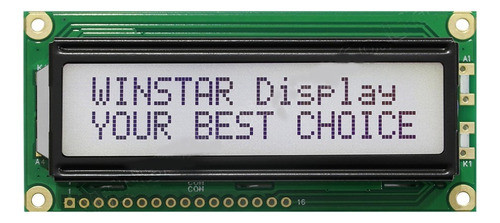 Wh1602a Display Lcd 16x2 Caracteres Sin Bkl X5u 0