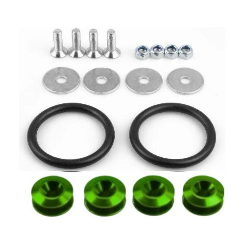 Sujeta Paragolpe C/tornillos Anonizadas Tuning Verde Oferta! 0