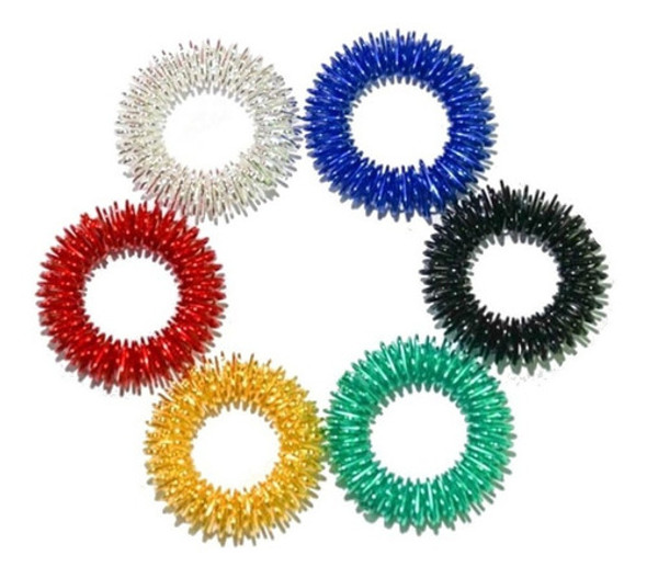 Anillo Sensorial Pack X6 Spiky Ring Juguete Antiestrés 1