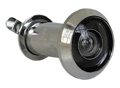 Mirilla Visor Óptico 200º Plateado Para Puertas De 3 A 5.3cm 0