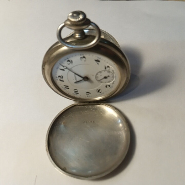 Reloj De Bolsillo Antiguo De 3 Tapas Lanco A Cuerda Mecanico 1