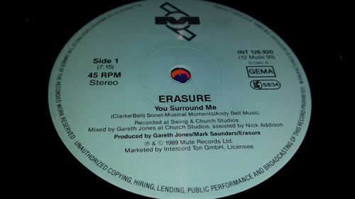 Erasure You Surround Me Vinilo Maxi Germany 1989 1
