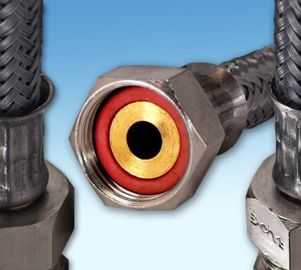 Flexible Para Agua Mallado De 1/2x40 Cms. Chicote - Nacional 1