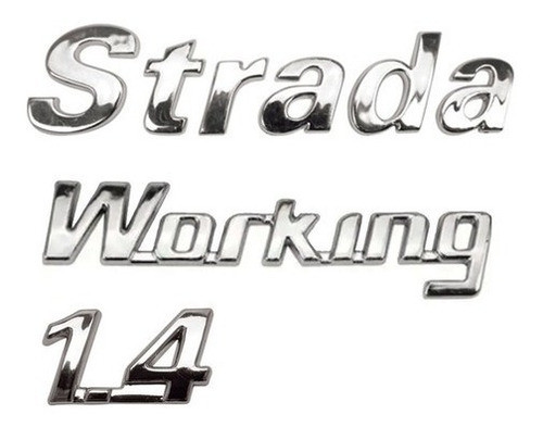 Emblemas Strada Working 1.4 - 2002 À 2013 - Modelo Original 0