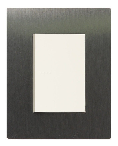 Plaqueta  Lienea Arte  Policarbonato Gris Con Teclon Blanco 0