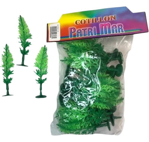 Juguetitos Pinos Patrimar X 36 U Verde Cumpleaños 6 Cm Arbol 0