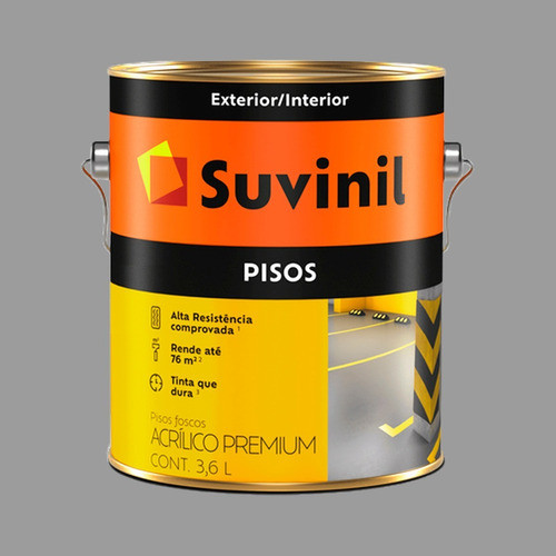 Tinta Piso Premium - Cinza Fosco 3,6l - Suvinil 1