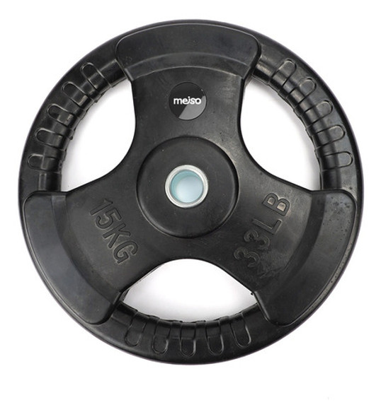 Disco Engomado Con Agarre 15kg - 33lb - 30mm Pesas Gym Fit 0