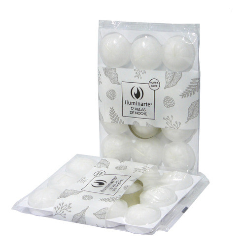 Vela, Velas De Noche Blancas X12 Iluminarte 1