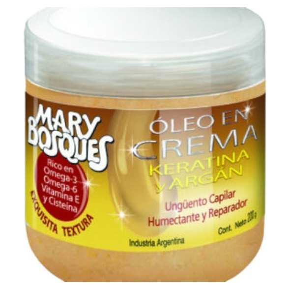 Oleo Keratina Y Argan En Crema - Unguento Capilar X3uni 200g 1