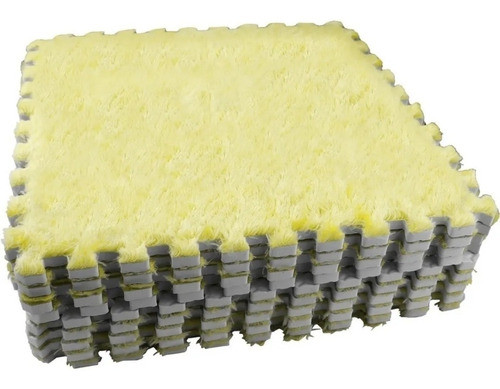 Pisos De Goma Peludito Amarillo 0