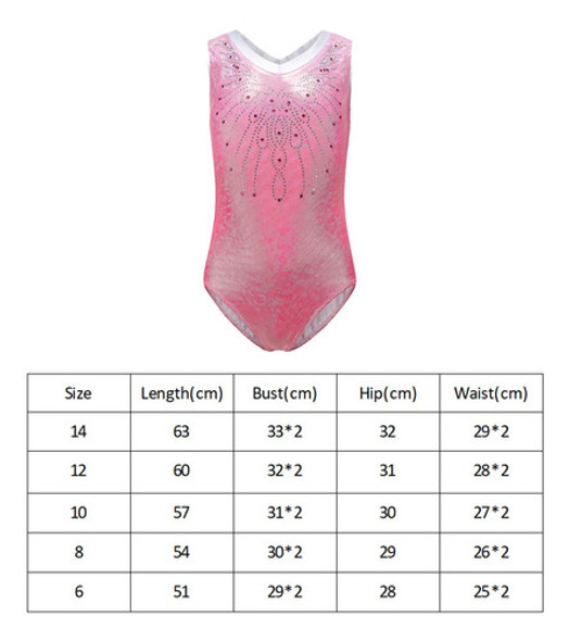 Collant De Ginástica Para Meninas Roupa Esportiva Para 10 1