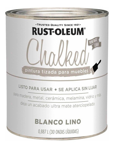Chalked Tizada Blanco Lino Rust Oleum Pintu Don Luis Mdp 0