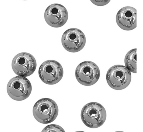 50 Bolitas 8 Mm Macizas Perforada Acero Quirurgico Fornitura 0