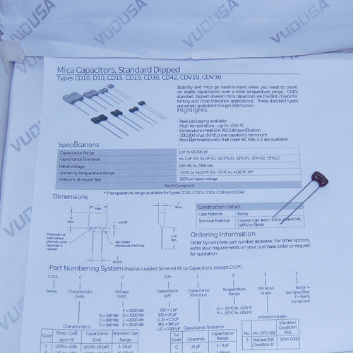 Capacitor Mica Plata 562 Pf X 300v Radio Osciladores 1