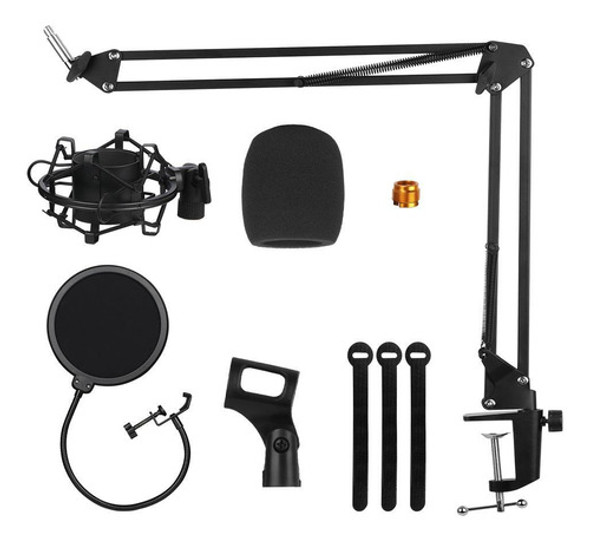 Kit Haste Articulada Para Microfone,pop Filter,aranha,espuma 0