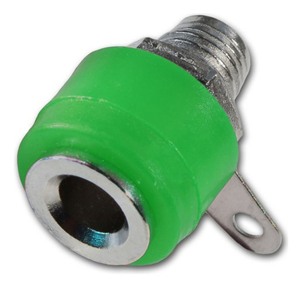 Conector Jack Banana Hembra Para Chasis Verde X10 0