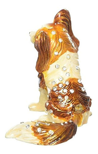 Qifuhand Pintado Esmaltado Perro Decorativos De Estilo Con B 1