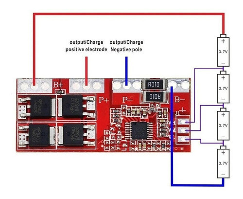 Módulo De Protección P/4 18650 Bms 4s 30a | Icutech 1