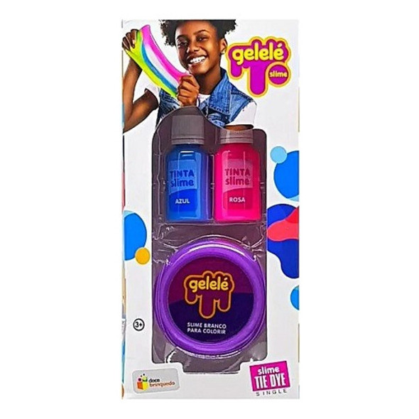 Gelele Slime Blanco Para Colorear Con 2 Tintas Slime 0