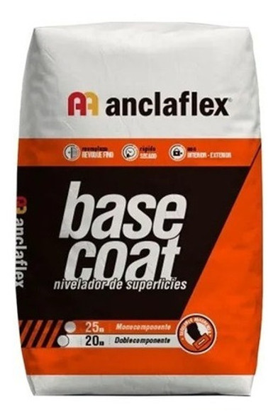 Base Coat Mono Componente 25 Kg Anclaflex Nivela Revoques 0