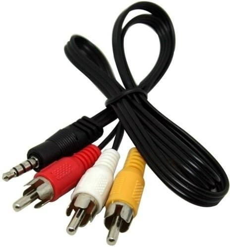 Cable Audio Stereo Video 3.5 Mm Miniplug 3 Rca Av Compuesto 0