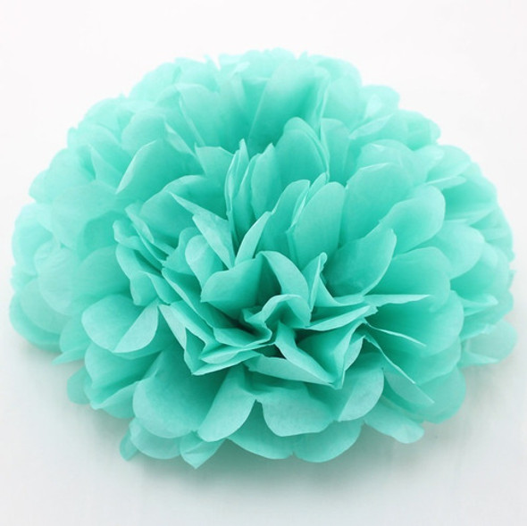 Pompones Papel De Seda Turquesa Fiestas Eventos Setx6 15cm 0