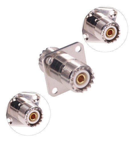 Rfaha 2pcs Uhf Hembra A Hembra Adaptador De Radio So239 4 Ag 1