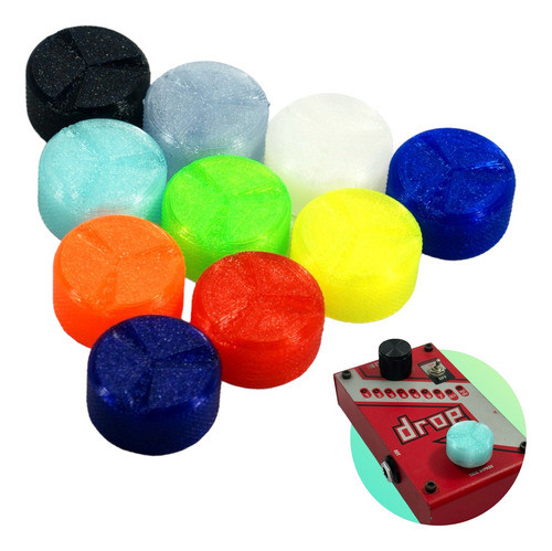 Kit Com 5 Toppers Botão Tampa Footswitch Pedal Ou Pedaleira 0