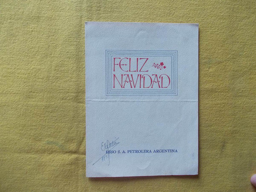 2620- Esso 1952 Petrolera  Tarjeta Augurios Nuevo Año 0