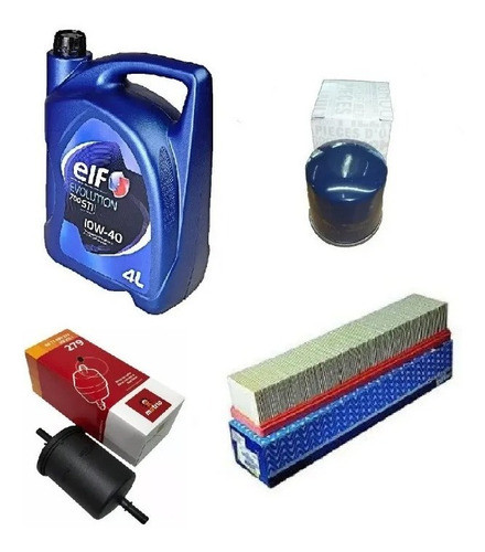 Kit Filtros Originales + Aceite 10w40 Clio 2 Mio 16v D4f 0