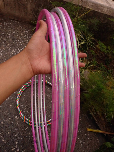 Aro Hula Hoop Circo Y Danza - Fijo Encintado Tornasol 0