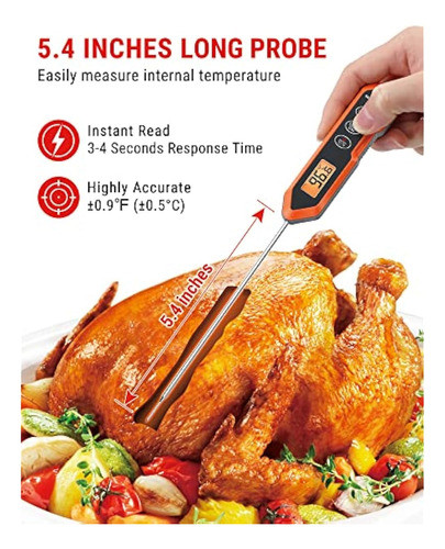 Thermopro Tp15h - Termómetro De Comida De Lectura 1