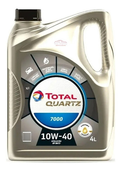 Filtro + Aceite Total 7000 X 4 L P/ Citroen 2.0 Hdi Diesel 1 Filtro + Aceite Total 7000 X 4 L P/ Citroen 2.0 Hdi Diesel 1